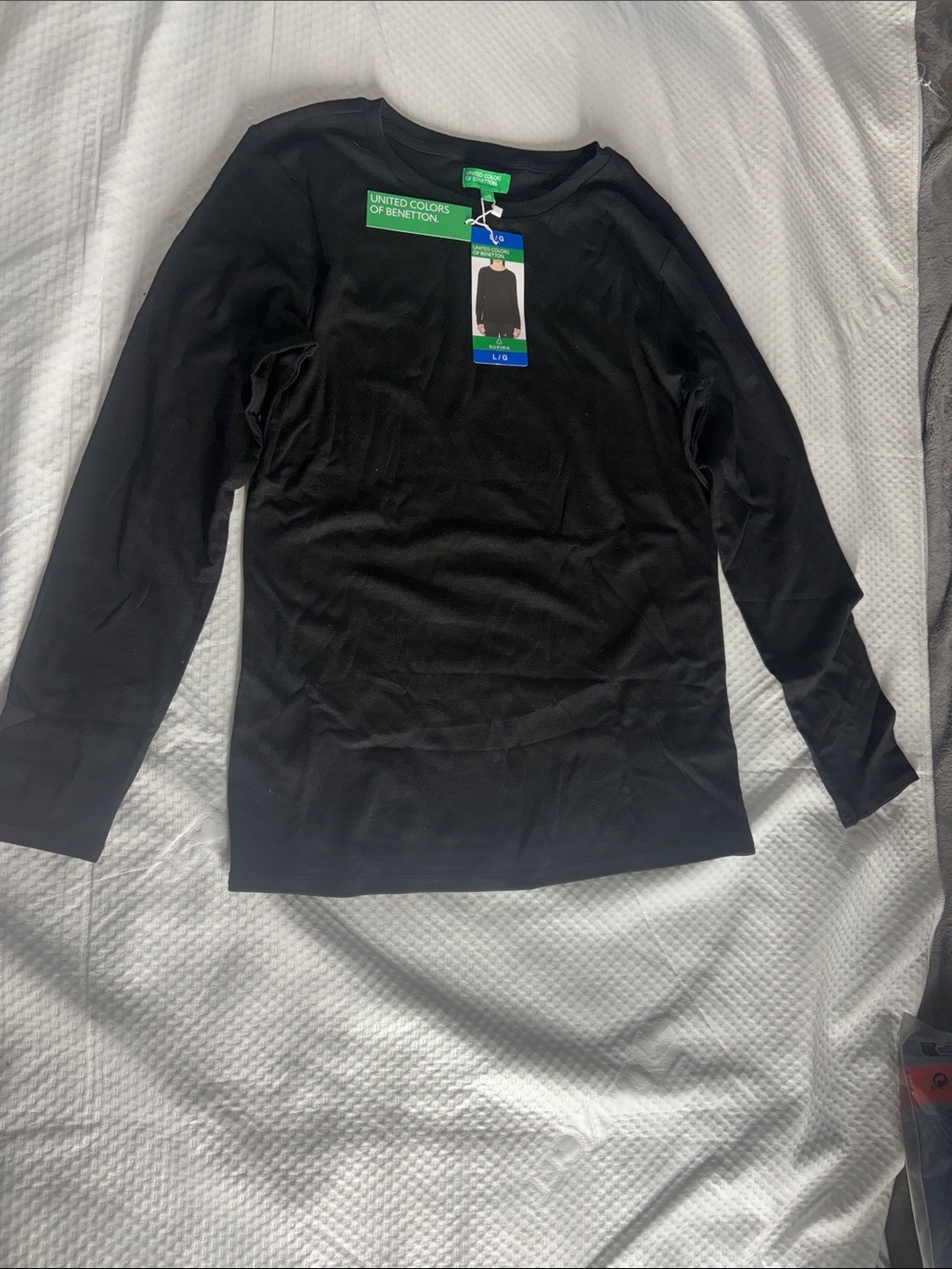United Colors Of Benetton Kids Long-Sleeve Black Tee